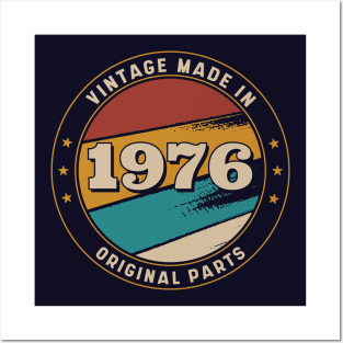 Vintage, Made in 1976 Retro Badge Posters and Art